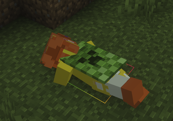 趴下的样子(和穿越一格的空间一样)